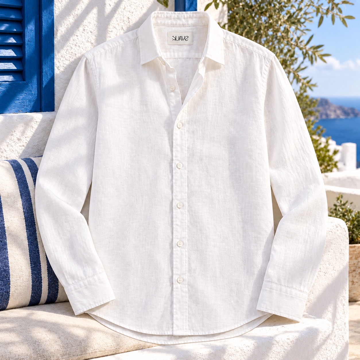 WHITE LINEN SHIRT — SUAVE